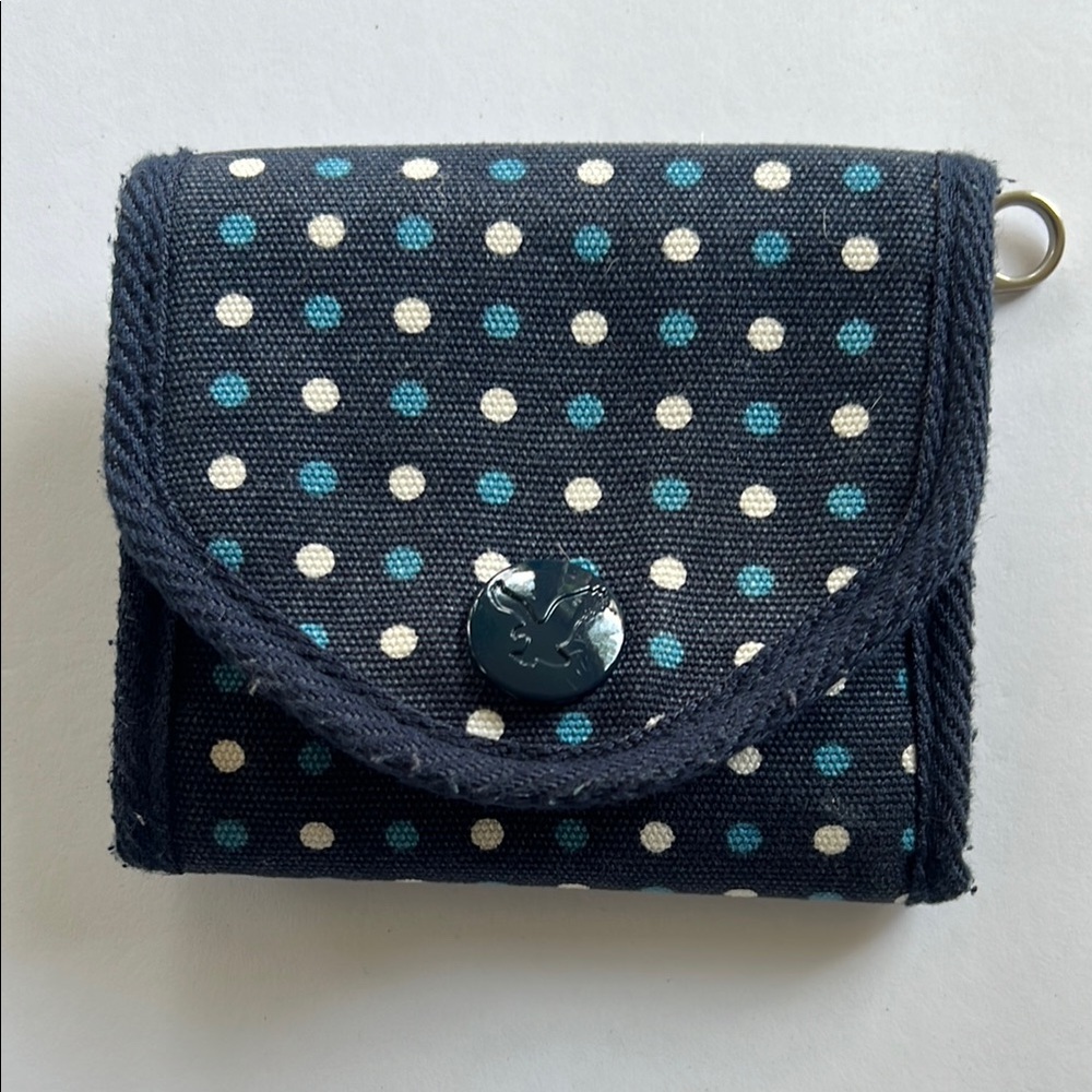 American Eagle Blue Polka Dot Women’s Trifold Wallet